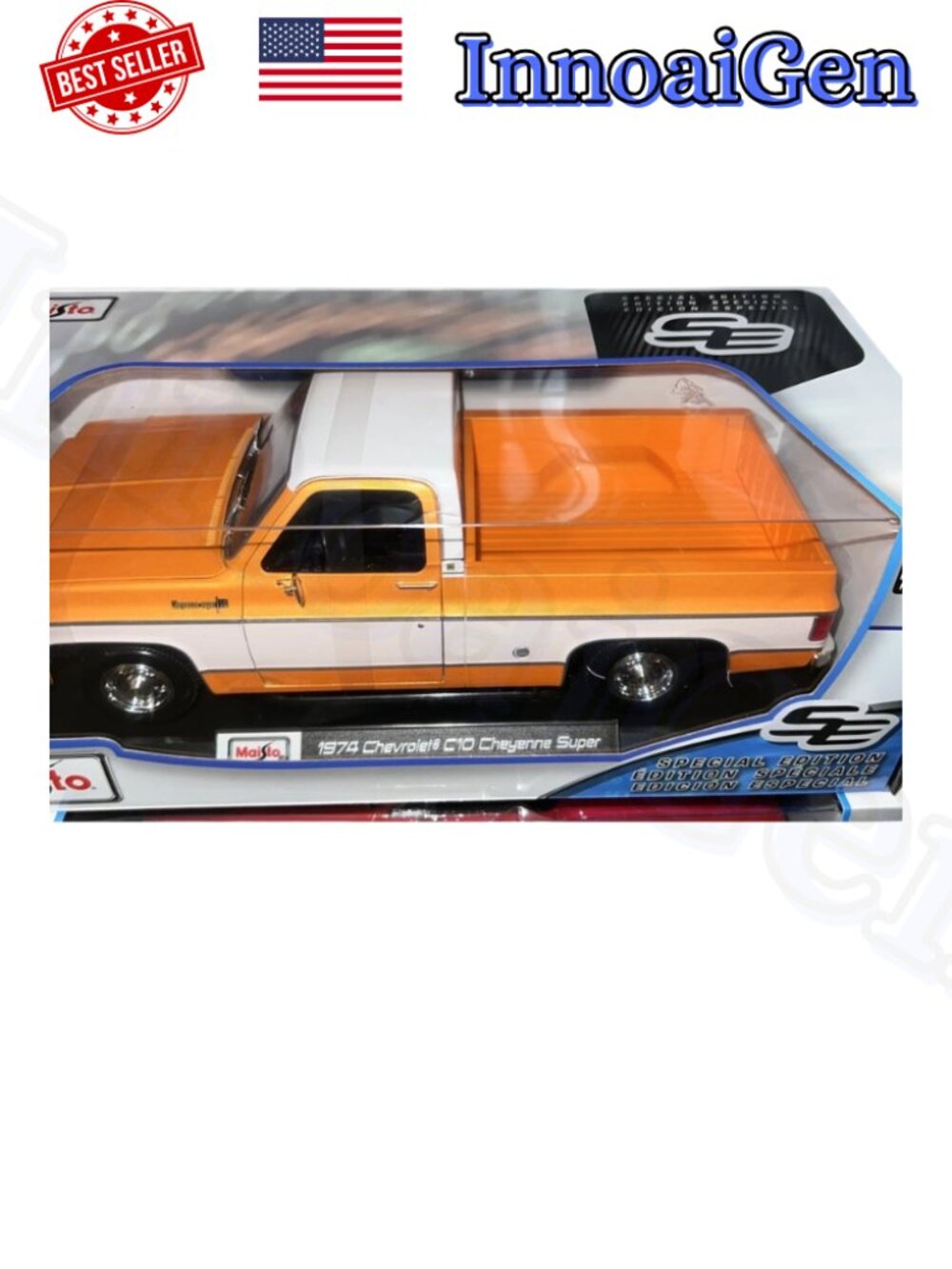 Maisto Special Edition 1:18 1974 Chevrolet C10 Cheyenne Super Diecast Truck NIB